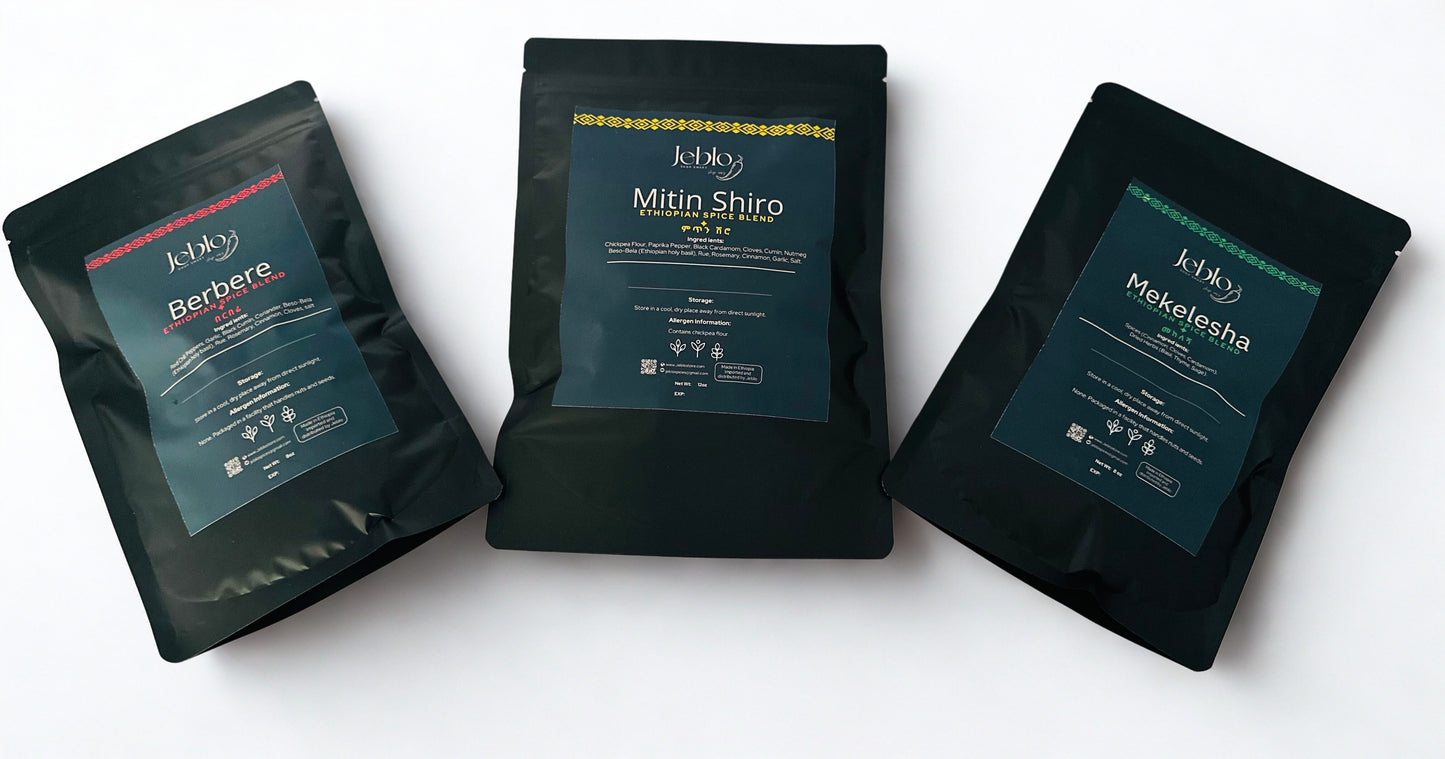 The Core trio (Berbere + Shiro + Mekelesha)